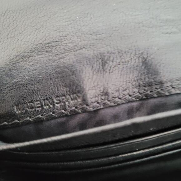 Givenchy Envelope Card Bill Holder Black Wallet Soft Leather Vintage Large Logo - Picture 5 of 15